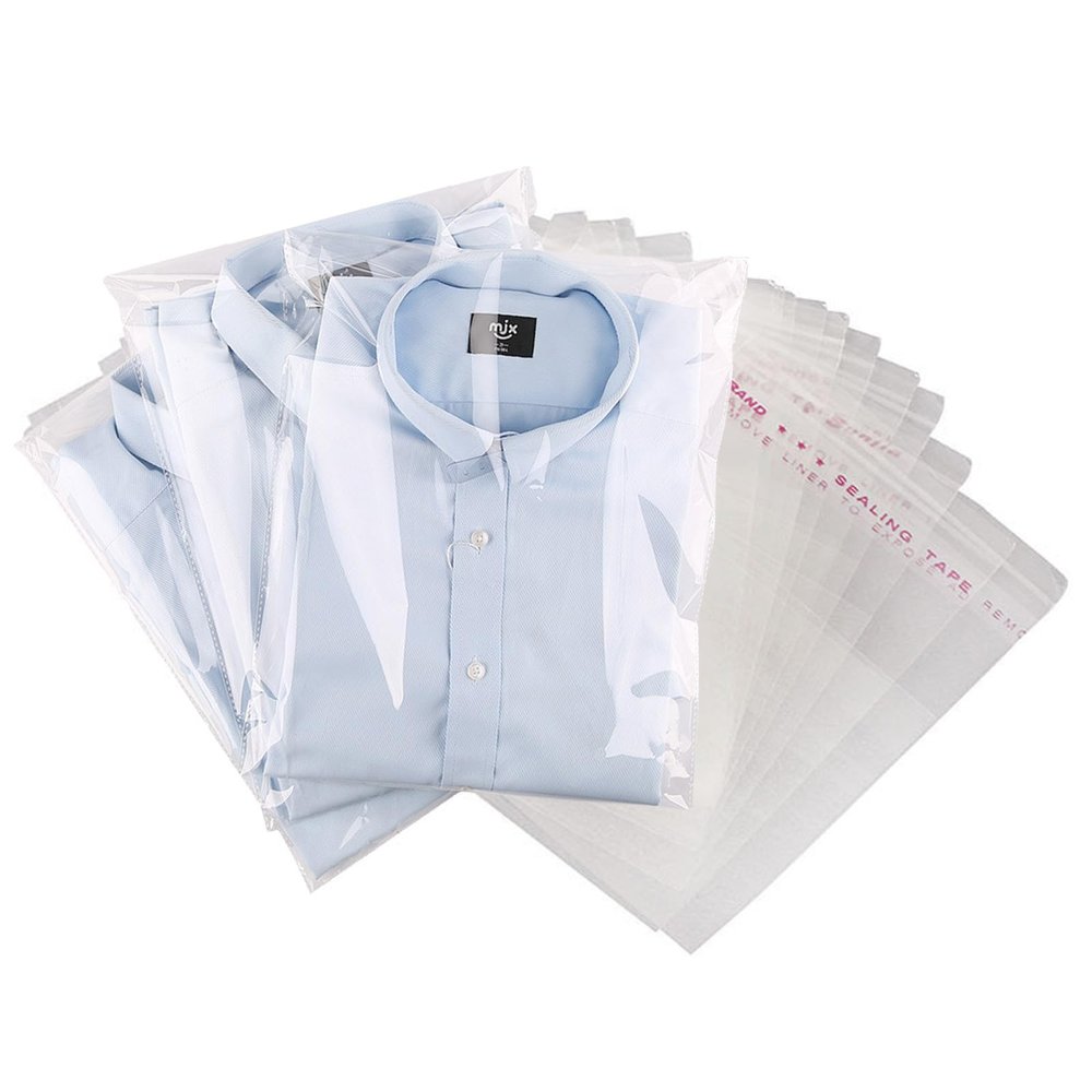 1000 Pcs Large Self Sealing Cellophane Bags, 13" x 15" Clear Cello Cellophane Treat Bags Crystal Sealed Clear Bags for Clothing, T-Shirts, Pants, Party Decorative Gift
