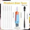 6pcs Bottle Cleaner Brush Set for Yeti, 5pcs Stainless Steel Nylon Straw Cup Lid Brushes Plastic Water Bottle Straw Cleaning Brush Compatible with Yeti 25/26/35/42oz view 2