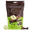 BeeMax Dark Chocolate-Covered Dried Apple & Cinnamon Sticks, 3.5oz Resealable Pouch (Pack of 1) - Non-GMO, Premium Belgian Chocolate Covered Fruit Sticks - Great for Snacking, Gifting & Dessert Treats view 1