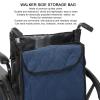 Wheelchair Bag, Quilted Cotton Hanging Wheel Chair Accessories Wheelchair Accessories Bags for Wheelchair Scooter Trolley (Navy Blue) view 3