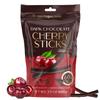 BeeMax Dark Chocolate Covered Dried Cherry Sticks - 3.5 oz Resealable Pouch (Pack of 1) - Non-GMO, Premium Belgian dark chocolate Covered Fruit Sticks - Great for Snacking, Gifting & Dessert Treats view 1