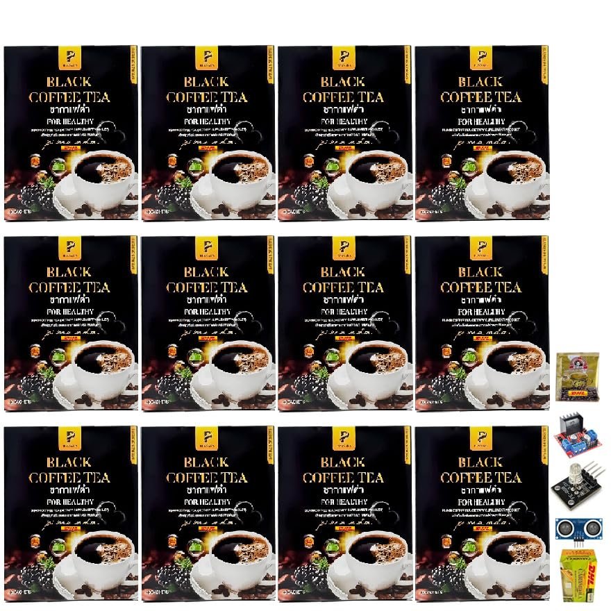 Pimnada Black Coffee Tea Delicious Coffee Snack Intense Mush Mellow 30 Tea Bags/Box Set 12 No0939789289 By Beautygoodshop [Get Free For You Beauty Gifts]