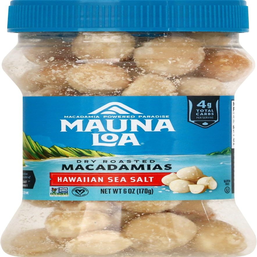 M.auna Loa Hawaiian Sea Salt Macadamias 6 oz (Pack of 12)