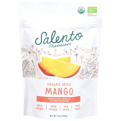 S.alento Provisions Sweet Organic Dried Mango 3.5OZ Pack of 6