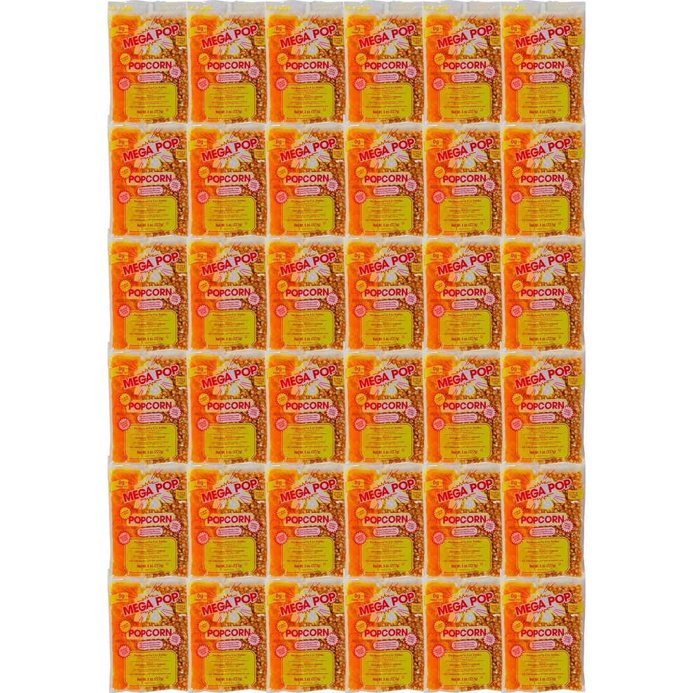 Mega-pop Popcorn 36 count, Oil and Salt Kit with Coconut Oil - Flavored Popcorn - Butter Corn/Oil/Salt Kits,8 oz