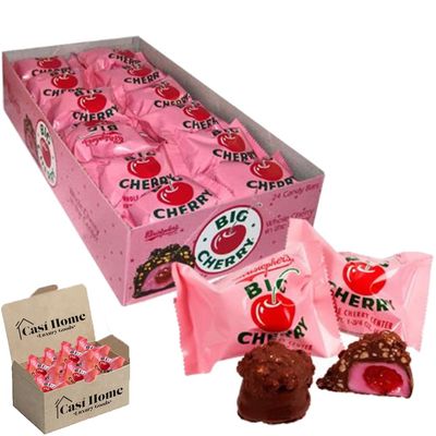 Big Cherry Chocolate Peanut Candy 1.34oz 12 Pack Packaged and Distributed by Casi Home