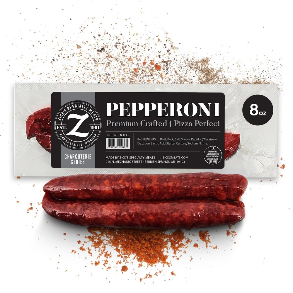 Zick's Specialty Meats Premium Pepperoni Stick, 8oz