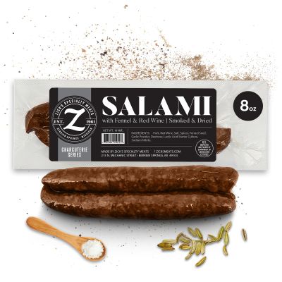 Zick's Specialty Meats Salami w/Fennel & Red Wine, 8oz