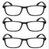 Calabria R861 3 Pack Reading Glasses +3.75 Black Men Women Designer Trendy Eyeglass Fashion Readers w/Semi-Hard Zipper Case view 1