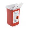McKesson Prevent Sharps Container for Home Use, 1 Quart - for Biohazard Infectious Waste, Needle and Syringe Disposal - Translucent, Touchless Lid - Red, 3 Count view 1