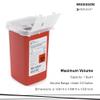 McKesson Prevent Sharps Container for Home Use, 1 Quart - for Biohazard Infectious Waste, Needle and Syringe Disposal - Translucent, Touchless Lid - Red, 3 Count view 2