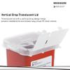 McKesson Prevent Sharps Container for Home Use, 1 Quart - for Biohazard Infectious Waste, Needle and Syringe Disposal - Translucent, Touchless Lid - Red, 3 Count view 3