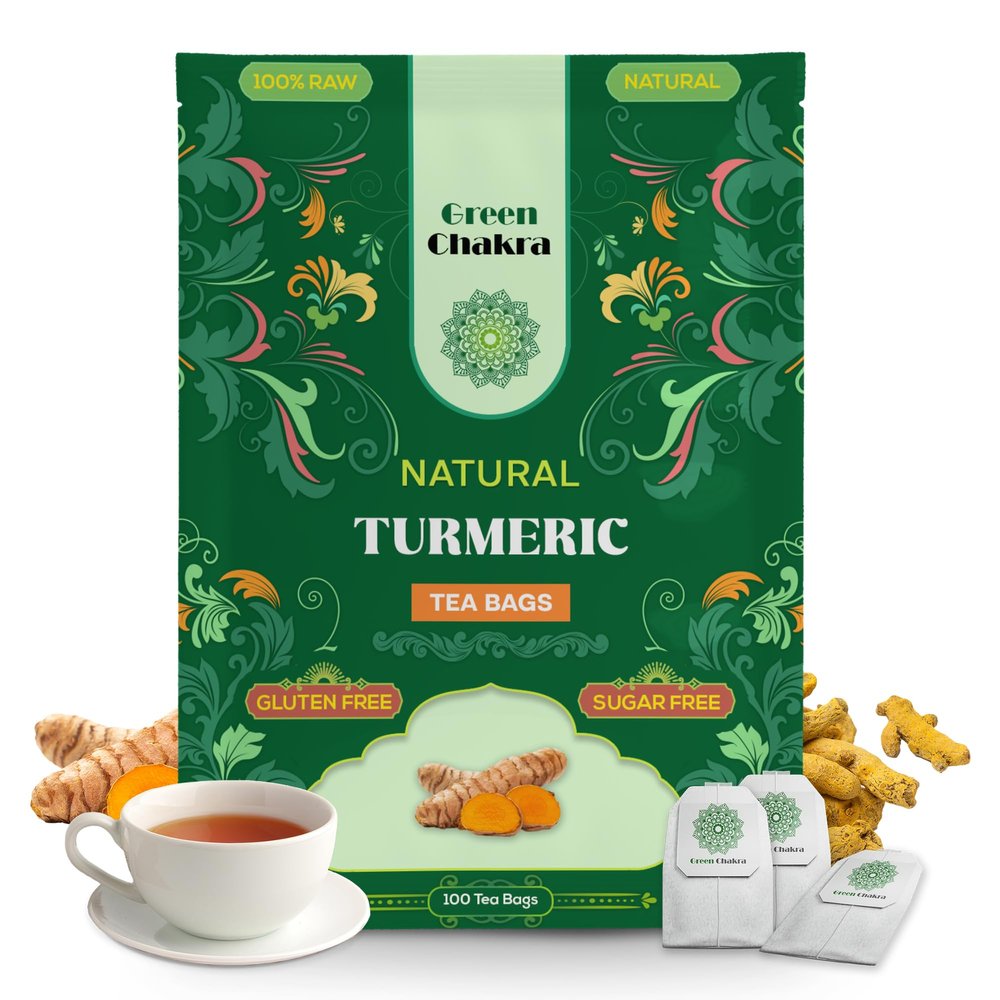 100 Turmeric Tea Bags Healthy Herbal Tea Blend Pure Turmeric Tea Cut Best aroma and Taste