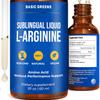 BASIC GREENS L-Arginine Liquid Nitric Oxide Supplement for Men and Women  Non-GMO Vegan for Circulation, Endurance, Energy, Stamina, Performance and Workout  2 fl oz view 1