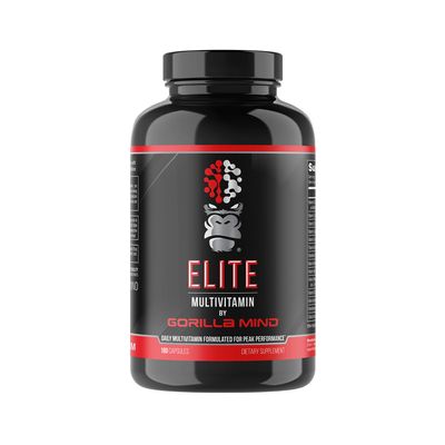 Gorilla Mind Elite Multi-Vitamin (180 Capsules)  Daily Multivitamin Formulated for Peak Performance | 27 Nutrients to Backfill Micronutrient Shortcomings