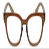 Calabria R860 3 PACK Cat Eye Reading Glasses +4.50 Brown Crystal Orange Plaid Women's Trendy Fashion Readers w/Zipper Case view 3