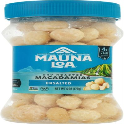 M.auna Loa Unsalted Macadamias 6 oz (Pack of 12)