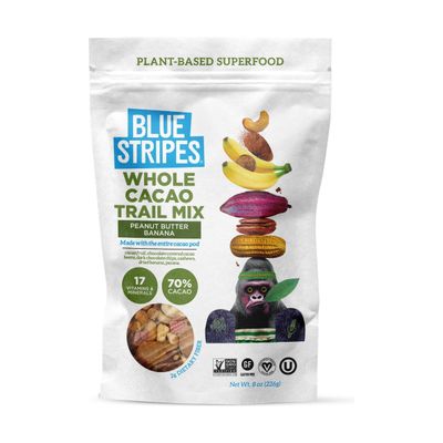 B.lue Stripes Trail Mix Peanut Butter Banana 8 oz (Pack of 6)