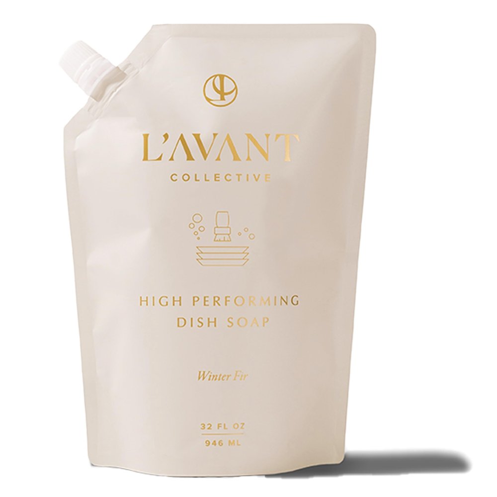 L'AVANT Collective High Performing Dish Soap Refill | Plant-Based Ingredients & High Performing Formula (32oz (Refill), Winter Fir)
