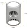 Prestige Import Group Vivid Metal Body V-Cut Cigar Cutter - Silver view 3