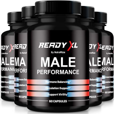 (5 Pack) Ready XL Pills For Men, Official ReadyXL Male Capsules, All-Natural Support for Overall Health and Performance, Premium Multivitamins Formula, Official Capsulas Reviews (300 Capsules)