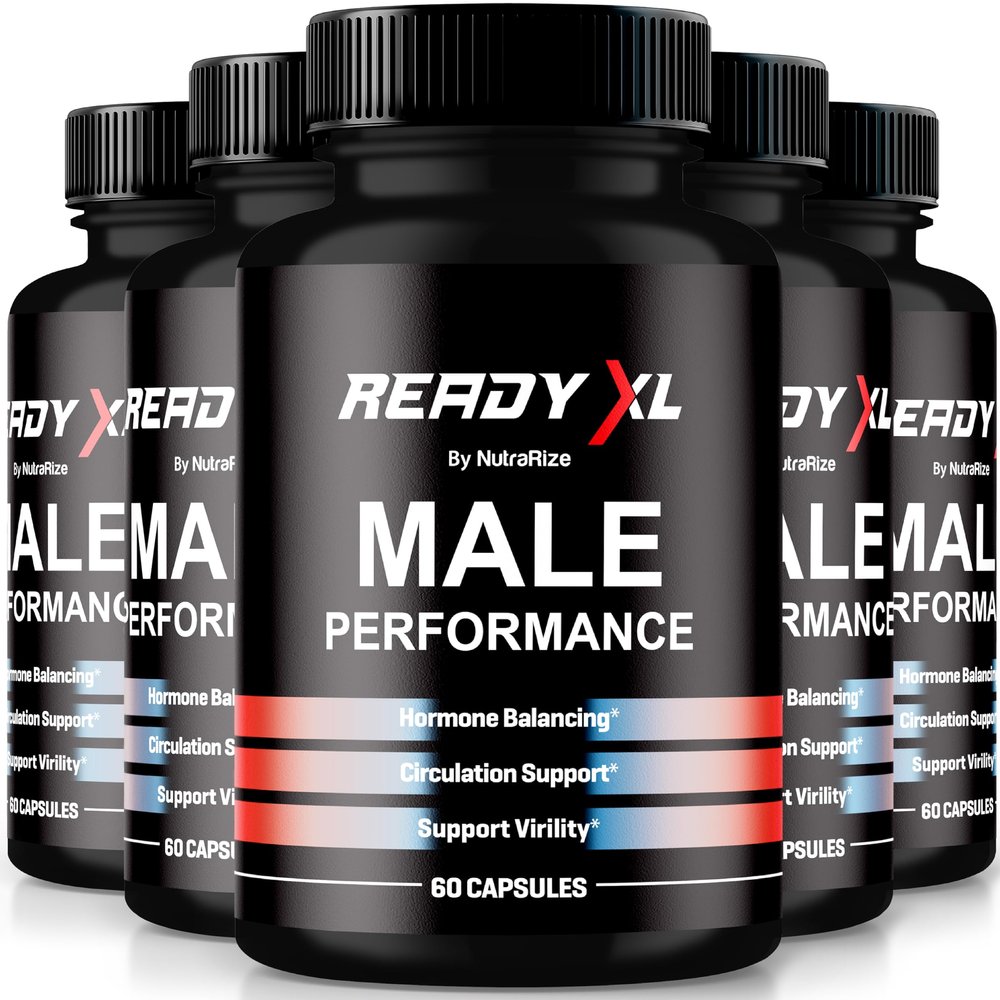 (5 Pack) Ready XL Pills For Men, Official ReadyXL Male Capsules, All-Natural Support for Overall Health and Performance, Premium Multivitamins Formula, Official Capsulas Reviews (300 Capsules)