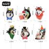 18pcs Siberian Husky Dessert Cupcake Toppers, Puppy Dogs Party Dessert Cupcake Toppers,Funny Husky Theme Birthday Party Decoration view 3