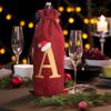 Burlap Wine Bag Christmas Wine Bag With Letters Wine Champagne Gift Bag With Drawstring Letter C view 3