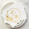 Luxury Custom Cocktail Napkins Wedding, Gold Napkins Wedding, Floral Wedding Napkins, Mr And Mrs Napkins For Wedding, Personalized Wedding Napkins, Beverage Luncheon Dinner, Custom Bar Napkins view 4