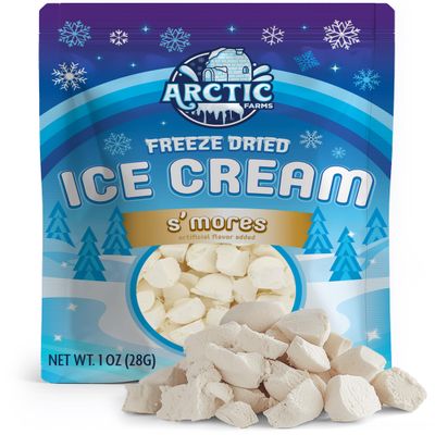 Arctic Farms Freeze Dried Ice Cream that Does Not Melt (1 Ounce, S'mores)