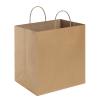 BagDream 12x7x12 Paper Bags 50Pcs Brown Paper Bags with Handles, Kraft Shopping Merchandise Retail Bags, Takeout/To Go Bags for Food Delivery, Wider-gusset Recycled Paper Gift Bags view 1