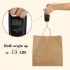 BagDream 12x7x12 Paper Bags 50Pcs Brown Paper Bags with Handles, Kraft Shopping Merchandise Retail Bags, Takeout/To Go Bags for Food Delivery, Wider-gusset Recycled Paper Gift Bags view 3