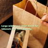 BagDream 12x7x12 Paper Bags 50Pcs Brown Paper Bags with Handles, Kraft Shopping Merchandise Retail Bags, Takeout/To Go Bags for Food Delivery, Wider-gusset Recycled Paper Gift Bags view 4