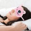 2 Pcs Plush Eye Mask Soft Sleeping Blindfold Eye Cover Comfortable Cute Animal Sleeping Mask Satin Nap Night Eyeshade Cover for Women Men Gift (Pink Muliticolor Cat Style) view 3