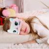 2 Pcs Plush Eye Mask Soft Sleeping Blindfold Eye Cover Comfortable Cute Animal Sleeping Mask Satin Nap Night Eyeshade Cover for Women Men Gift (Pink Muliticolor Cat Style) view 4