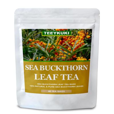 100% Natural Sea Buckthorn Leaf Tea, 40 Count, Premium Sea Buckthorn Tea, Sun Dried, No Additives