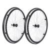 2Pcs 24 Inch Wheelchair Wheels Assembly, Solid Rear Wheel Replacement, Aluminum Alloy Spoke Hub with Handrim, 12mm(1/2") Bearing view 1
