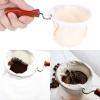 2 Pcs Coffee Cloth Filter Reusable Washable Flannel Cloth Handmade Coffee Filter Strainer with Wooden Handle(L) view 4