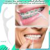 Baderke 100 Count Dual Line Floss Picks Dental Floss Sticks Bulk Non Breakable Toothpicks Double String Tooth Picks Flossers for Adults Teeth Cleaning Family Travel(White) view 4