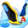 240+lbs Plantar Fasciitis Relief Insoles Men, Comfort PORON Shoe Inserts for Women, Heavy Duty High Arch Support Inserts for Pain Relief Absorb Shock, Work Boot Orthotic Insoles Flat Feet & Pronation view 1