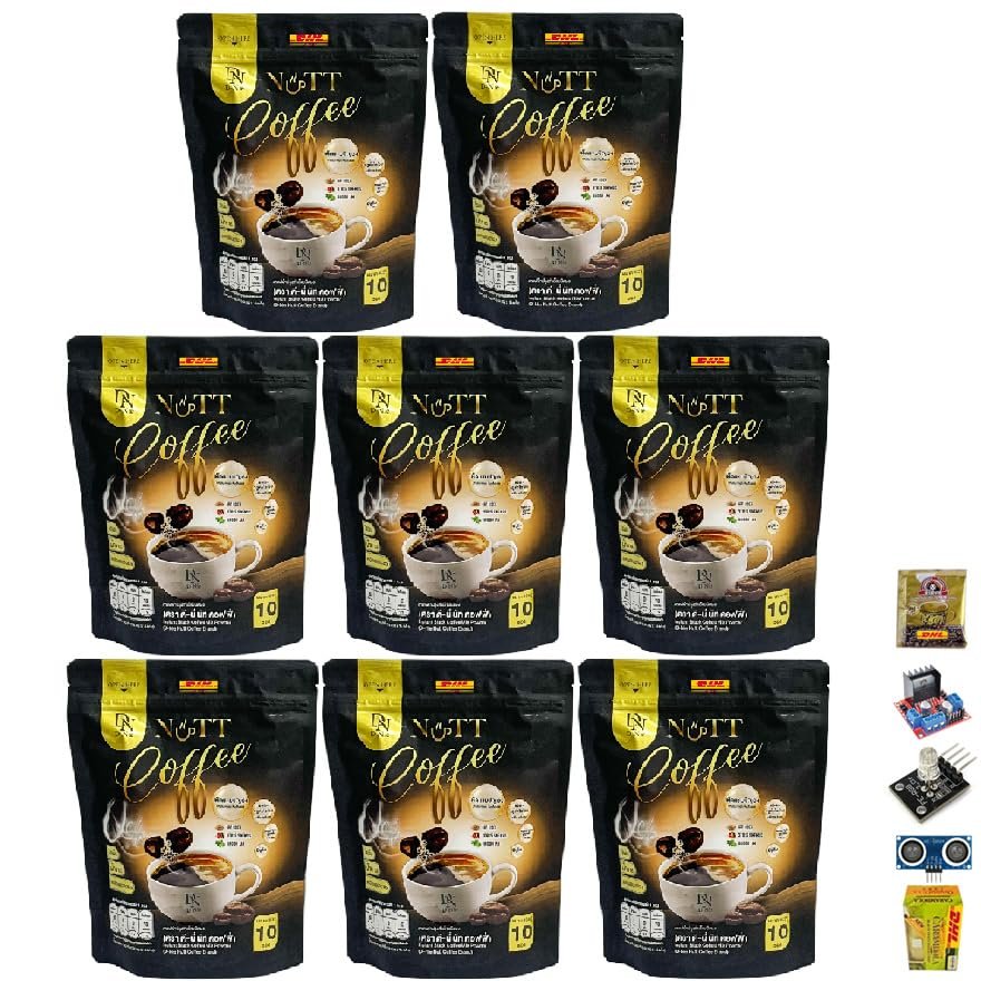 D-Nie Nuttcoffee Black Coffee Arabica Roasted Coffee Snack Fruit Mush Mellow 10 Sachets/Pack (150g) Set 8 No0617897894 By Beautygoodshop [Get Free For You Beauty Gifts]