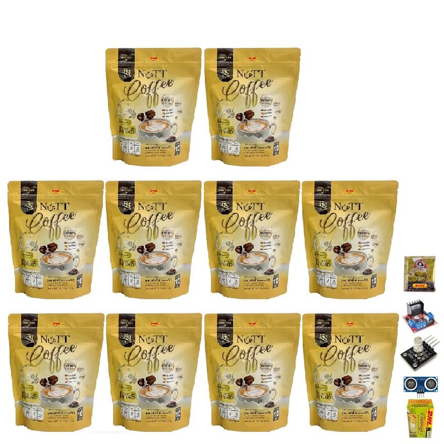D-Nie Nuttcoffee Latte Coffee Arabica Roasted Coffee 10 Sachets/Pack (150g) Mush Mellow Snack Fruit Set 10 No0889789289 By Beautygoodshop [Get Free For You Beauty Gifts]