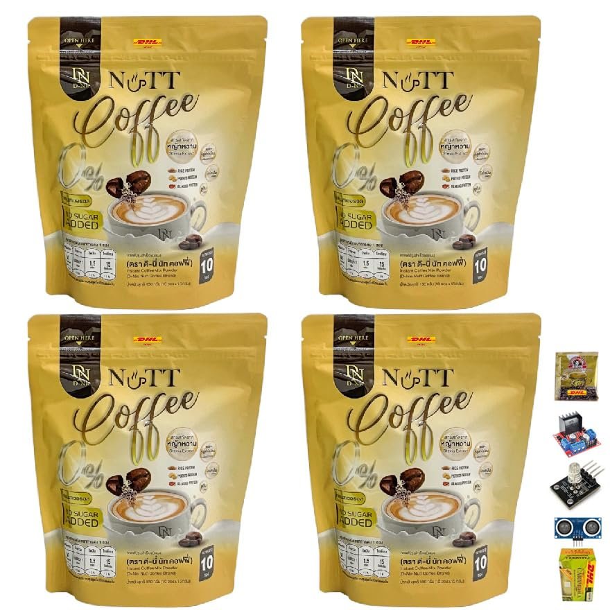 10 Sachets/Pack (150g) Mush Mellow Snack Fruit D-Nie Nuttcoffee Latte Coffee Arabica Roasted Coffee (of 4) By Beautygoodshop [Get Free For You Beauty Gifts]