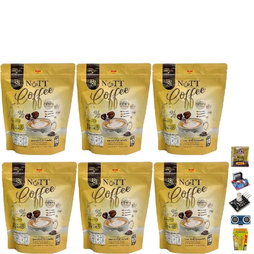 Mush Mellow Snack Fruit D-Nie Nuttcoffee Latte Coffee Arabica Roasted Coffee 10 Sachets/Pack (150g) Set 6 No0954562415 By Beautygoodshop [Get Free For You Beauty Gifts]