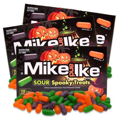 Sour Spooky Box Halloween 4.25oz Theater Box Bulk 3 Pack. Sour Halloween Candy.