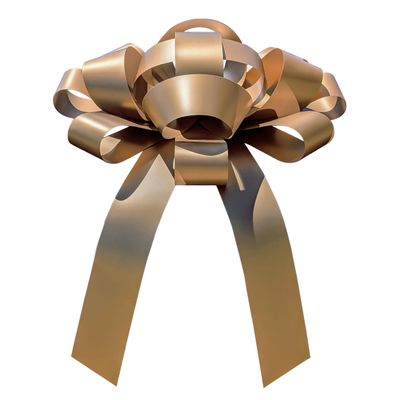 Large 30-Inch 3D Decorative Bow for Cars, Gifts, and Events - Magnetic Base with Car-Safe Sticker - 11 Colors with Custom Messages - No Assembly Required (Gold)