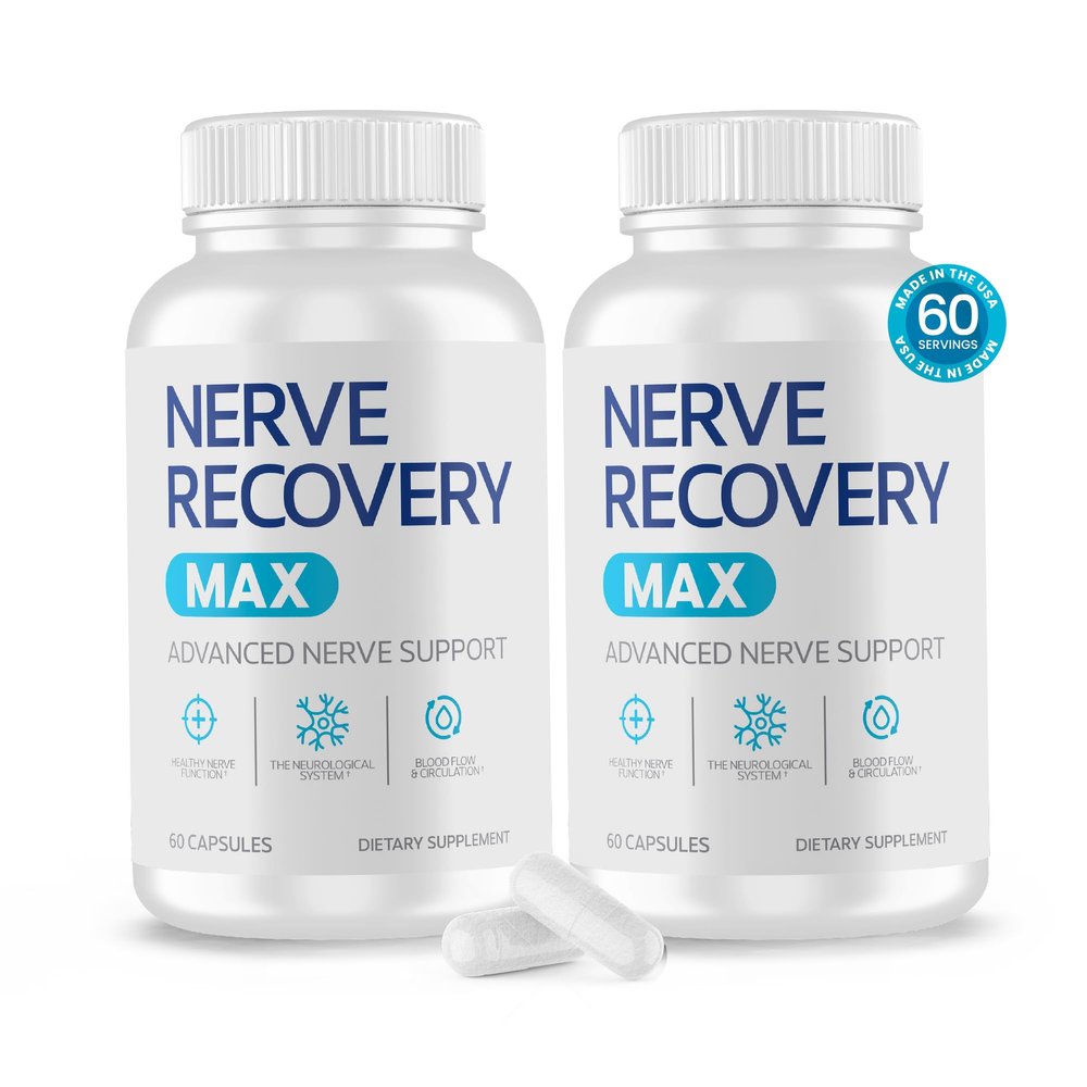 Nerve Recovery Max - Non-GMO Advanced Nerve Support Supplement with Vitamin D3 and Alpha Lipoic Acid for Nerve Protection and Restoration - Made in The USA - 60-Day Supply, 2 Bottles
