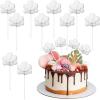 10Pcs Cloud Cake Topper Plush Cloud Shaped Cupcake Toppers Yarn Ball Cupcake Picks Clouds Decorations for Birthday Wedding Party Supplies, Cloud Cake Topper, Cloud Cupcake Topper view 1