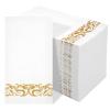 100 PCS Gold Paper Napkins, 3-Ply Premium Quality Disposable Decorative Paper Napkins, 15.7 x 13 Inch Soft Hand Towels Cocktail Napkins for Guest, Kitchen, Baby Shower Birthday Wedding Xmas Party view 1