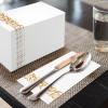100 PCS Gold Paper Napkins, 3-Ply Premium Quality Disposable Decorative Paper Napkins, 15.7 x 13 Inch Soft Hand Towels Cocktail Napkins for Guest, Kitchen, Baby Shower Birthday Wedding Xmas Party view 3